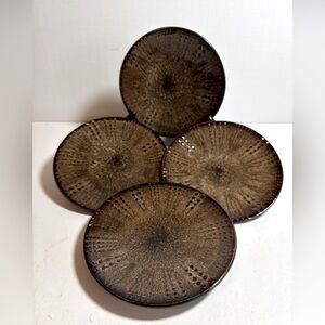 4  Gourmet Basics by Mikasa Daymon Mocha 6"  Plate, Bread, Appetizer, Dessert